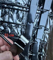 Вішалки плечики тремпеля 32 см з прищепками для штанів та спідниць металеві чорні