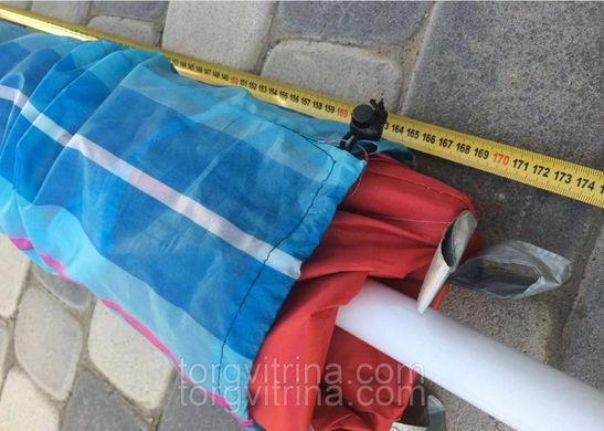 Пляжна (торгова) парасолька 2,5*3,5 з клапаном у червоному кольорі