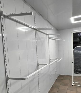 Перекладина овальної форми в рейку, біла, 100 см